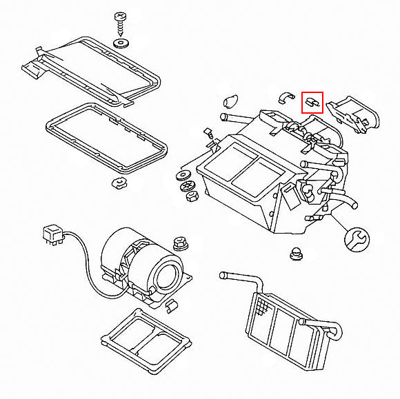 Classic Trim Parts - Blower Motor Cover Retaining Clip - Mercedes-Benz