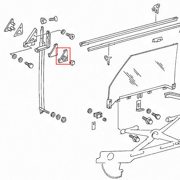 Classic Trim Parts - Chrome Mirror Triangle Inside Plate (Left) Genuine Mercedes - Mercedes-Benz