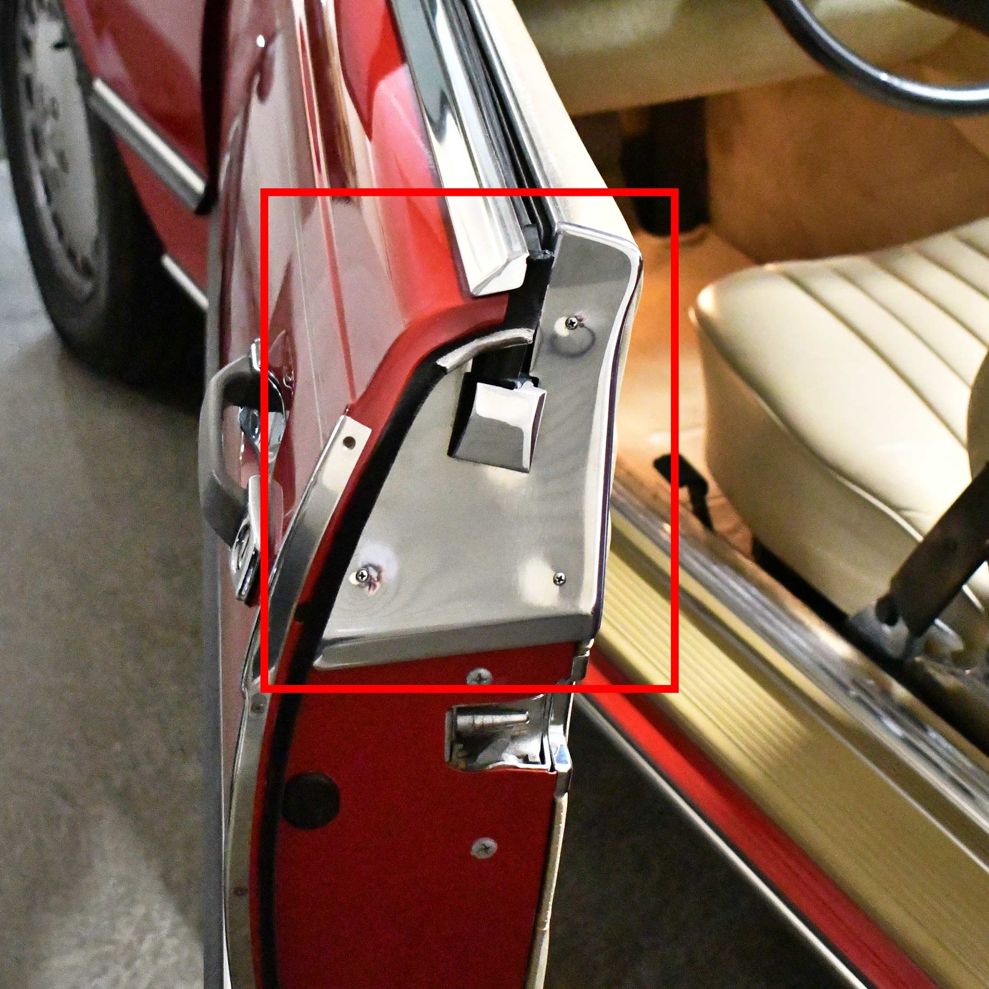 Classic Trim Parts - Door Jamb Ornamental Plate Cover Genuine Mercedes - R107 and C107 Models - Mercedes-Benz