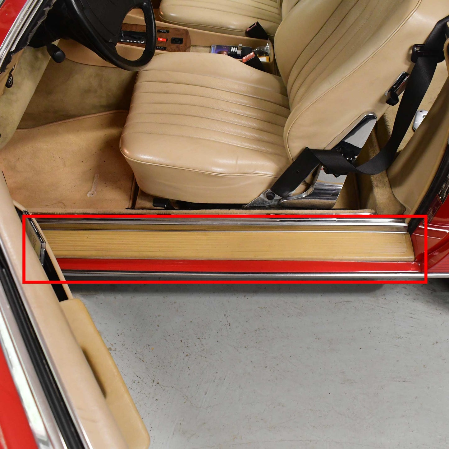 Classic Trim Parts - Rubber Door Threshold Sill Cover (Pair) - Mercedes-Benz