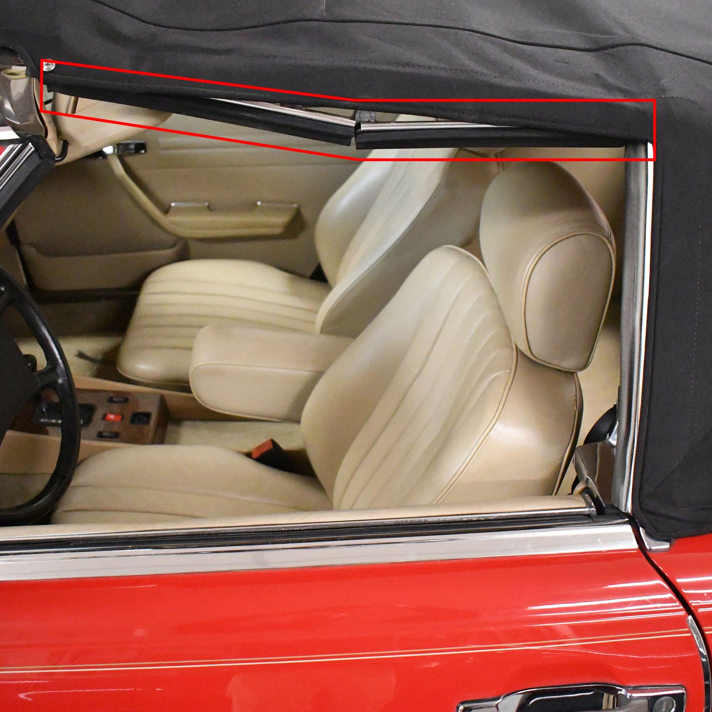 Soft Top Horizontal Weatherstrip Seal Genuine Mercedes