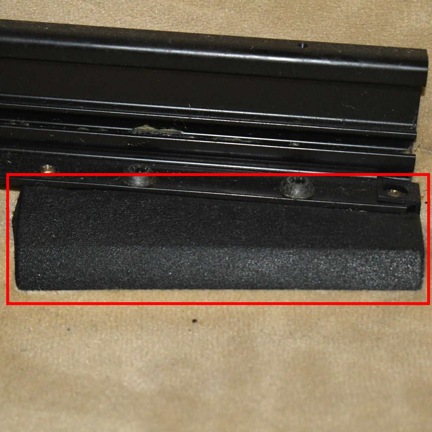 Rear Seat Rail Covering (Black) Genuine Mercedes