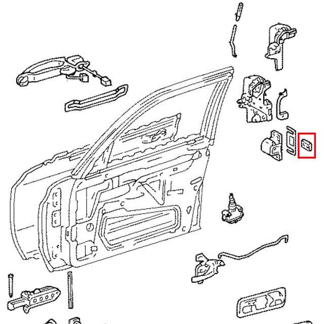 Metal Plate Behind Door Striker Latch Genuine Mercedes