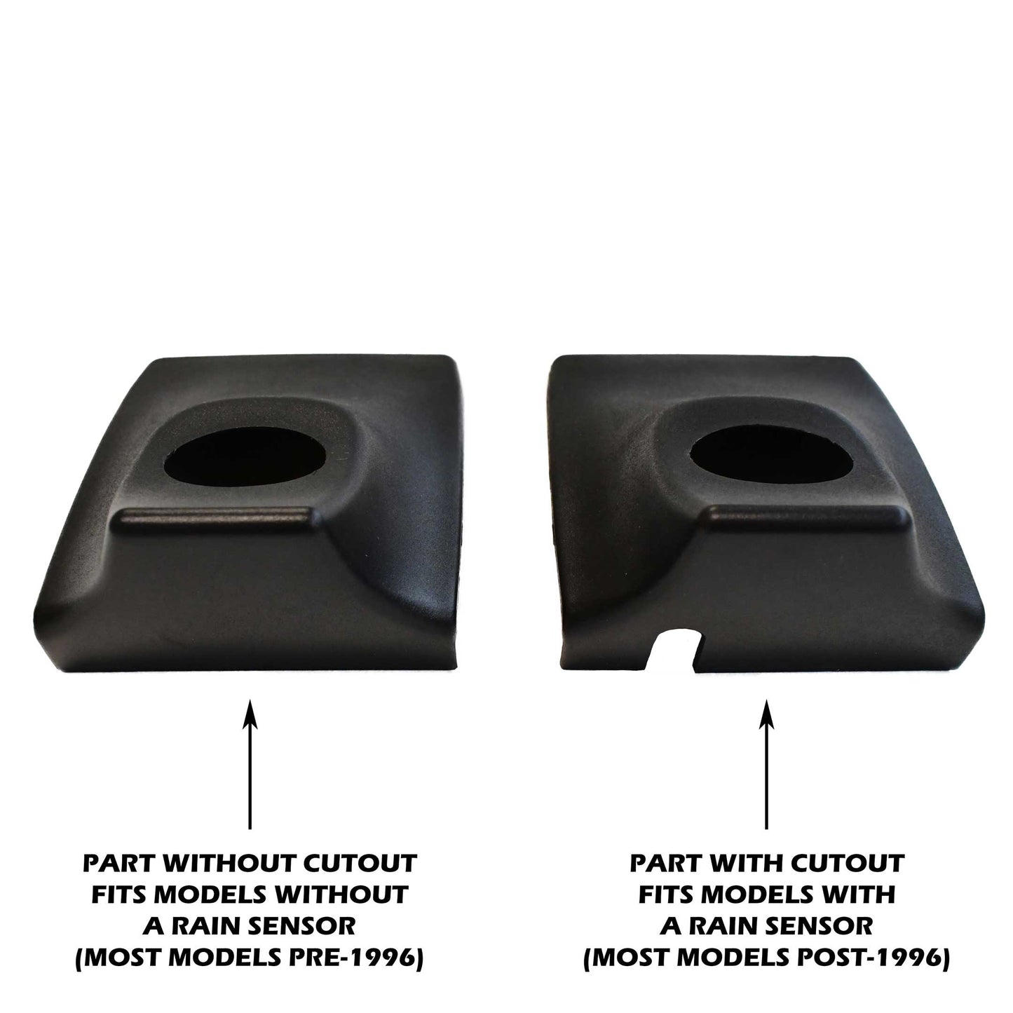 Rear View Mirror Housing Connection Cap Comparison - Mercedes R129 SL