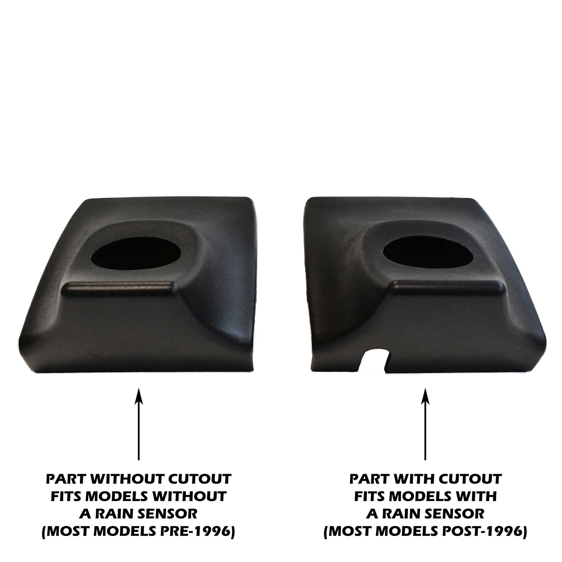Rear View Mirror Housing Connection Cap Comparison - Mercedes R129 SL