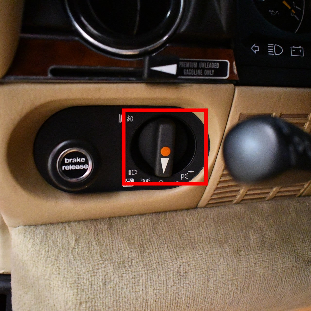 Classic Trim Parts - Headlight Control Switch Genuine Mercedes - R107 and C107 Models - Mercedes-Benz