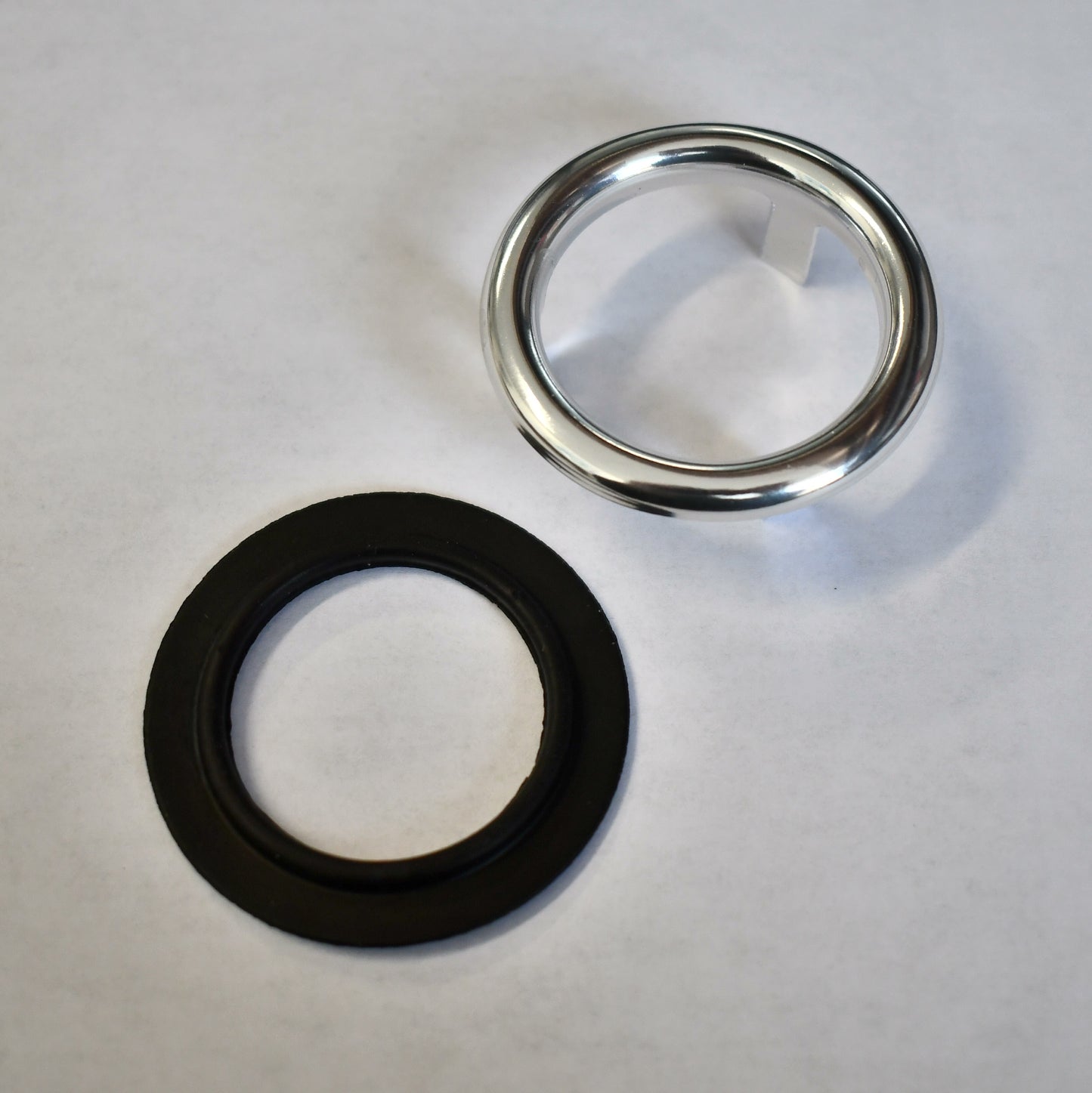 Classic Trim Parts - Chrome Plastic Ignition Ring Bezel Set ('72-'78) Genuine Mercedes - R107, C107, and W116 Models - Mercedes-Benz