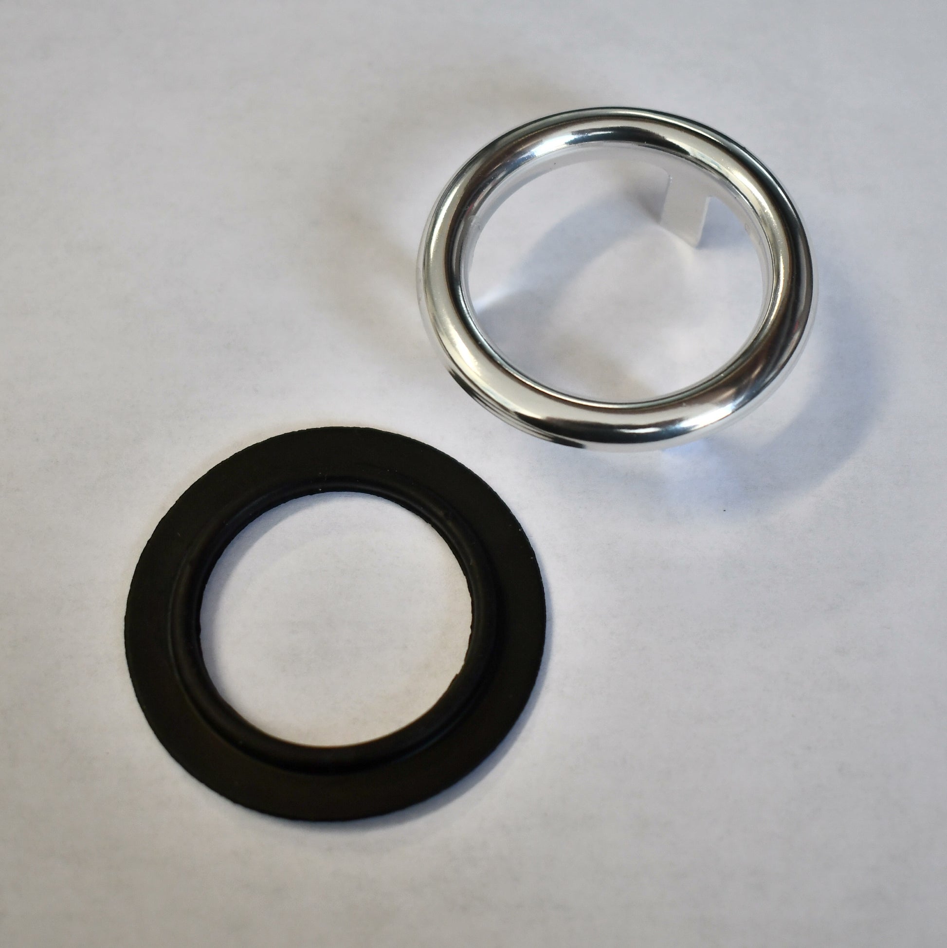 Classic Trim Parts - Chrome Plastic Ignition Ring Bezel Set ('72-'78) Genuine Mercedes - R107, C107, and W116 Models - Mercedes-Benz