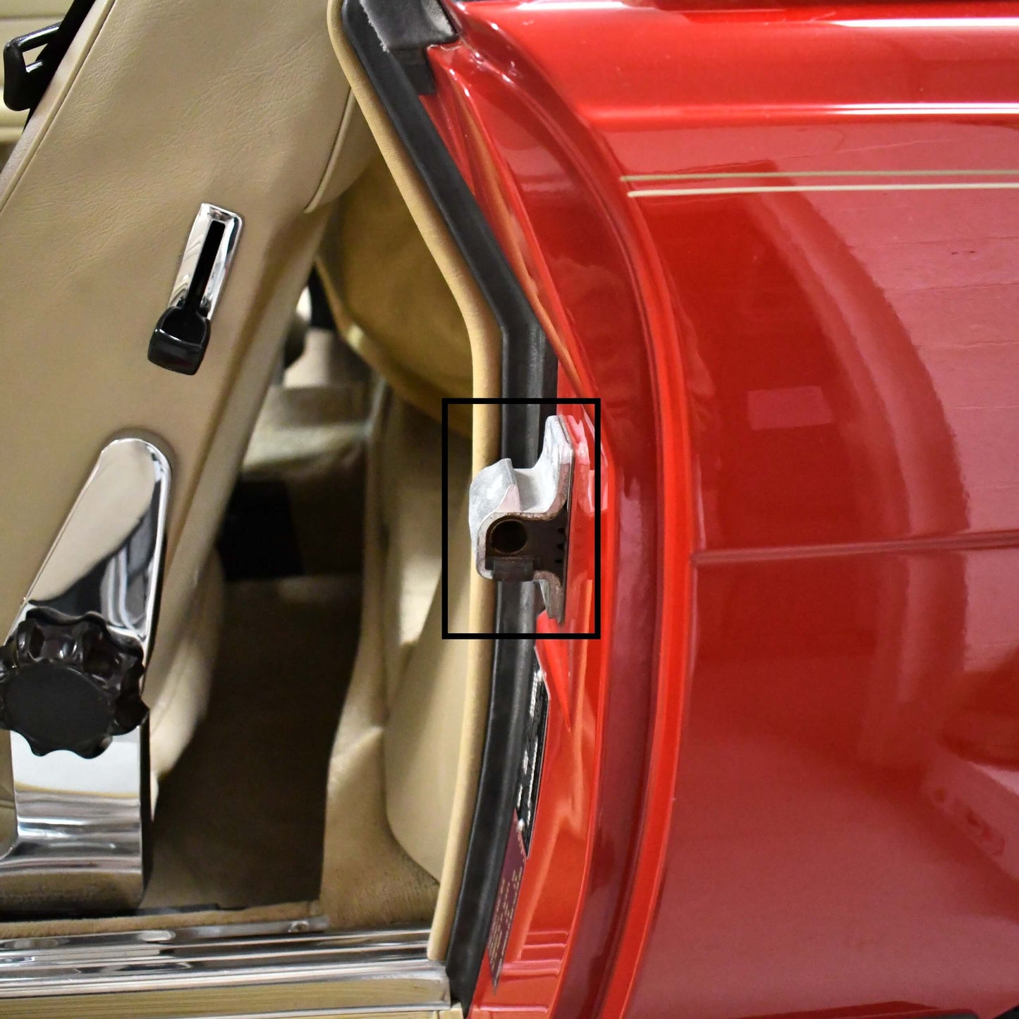 Door Jamb Lock Striker Latch Genuine Mercedes - R107 and W126 Models - Classic Trim Parts