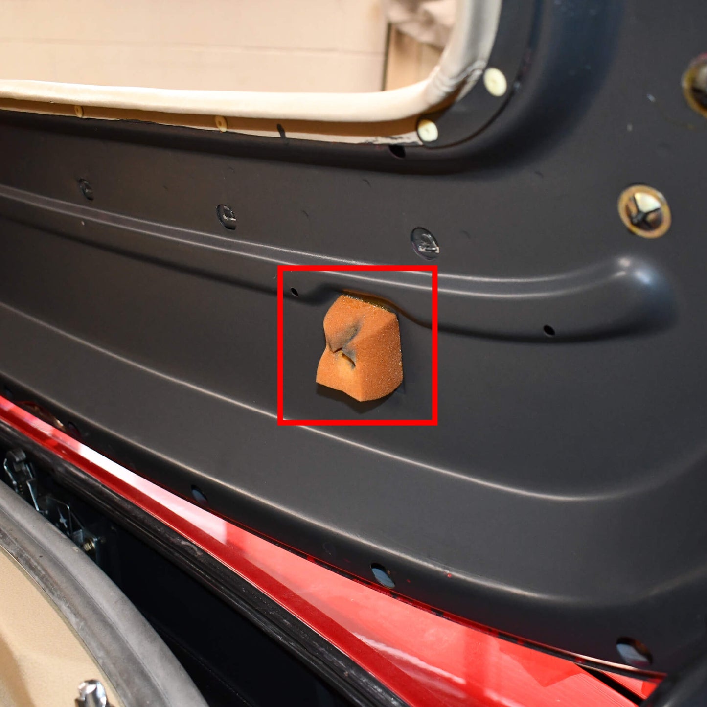 Classic Trim Parts - Pair of Foam Pads Under Folding Top Genuine Mercedes - R107 Models - Mercedes-Benz