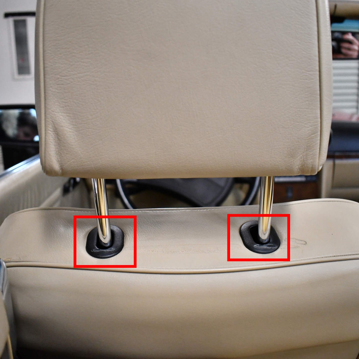 Classic Trim Parts - Lower Headrest Guide Trim Genuine Mercedes - R107, C107, and A124 Models - Mercedes-Benz