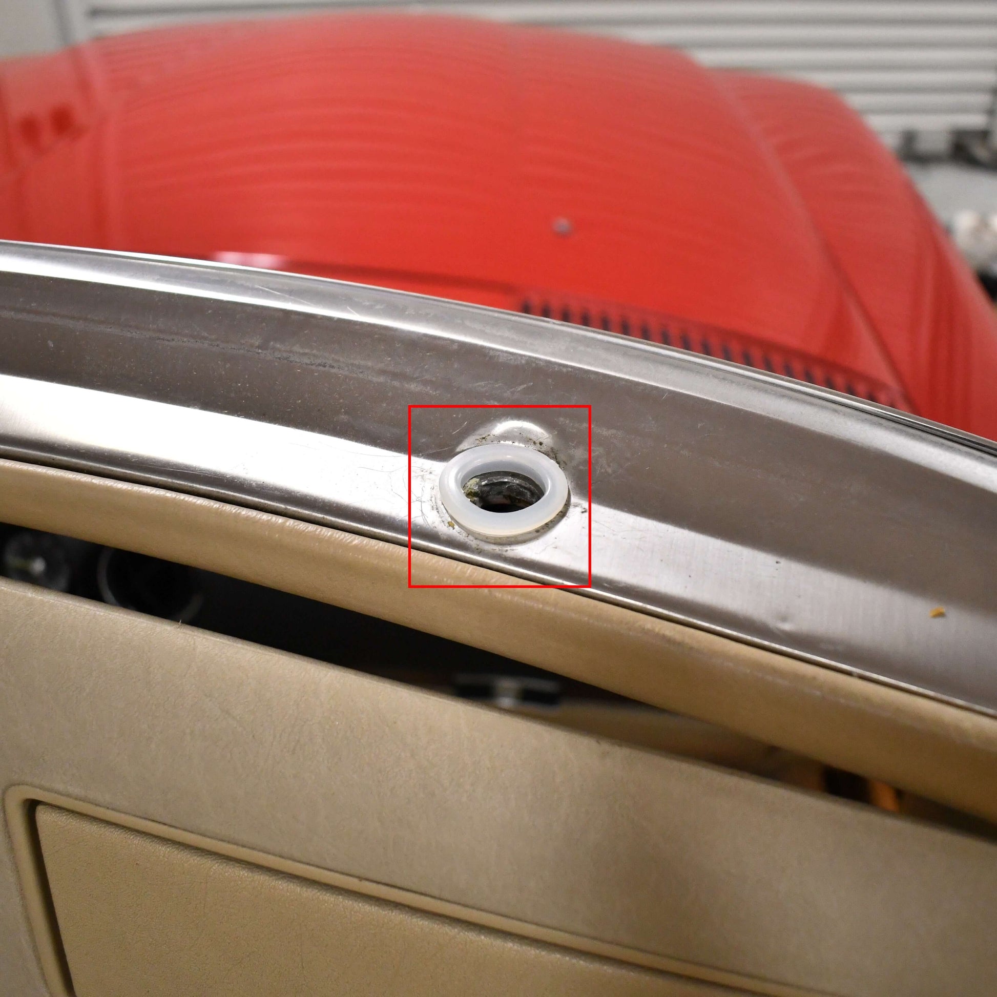 CTP- Mercedes R107 380 450 560 SL - Windshield Frame Bushing Pad for Convertible Top Lock - Location Right