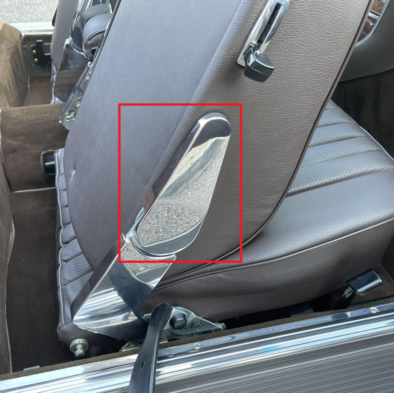 Upper Front Seat Hinge Cover (Left & Right) Genuine Mercedes - R107 and C107 Models - Classic Trim Parts