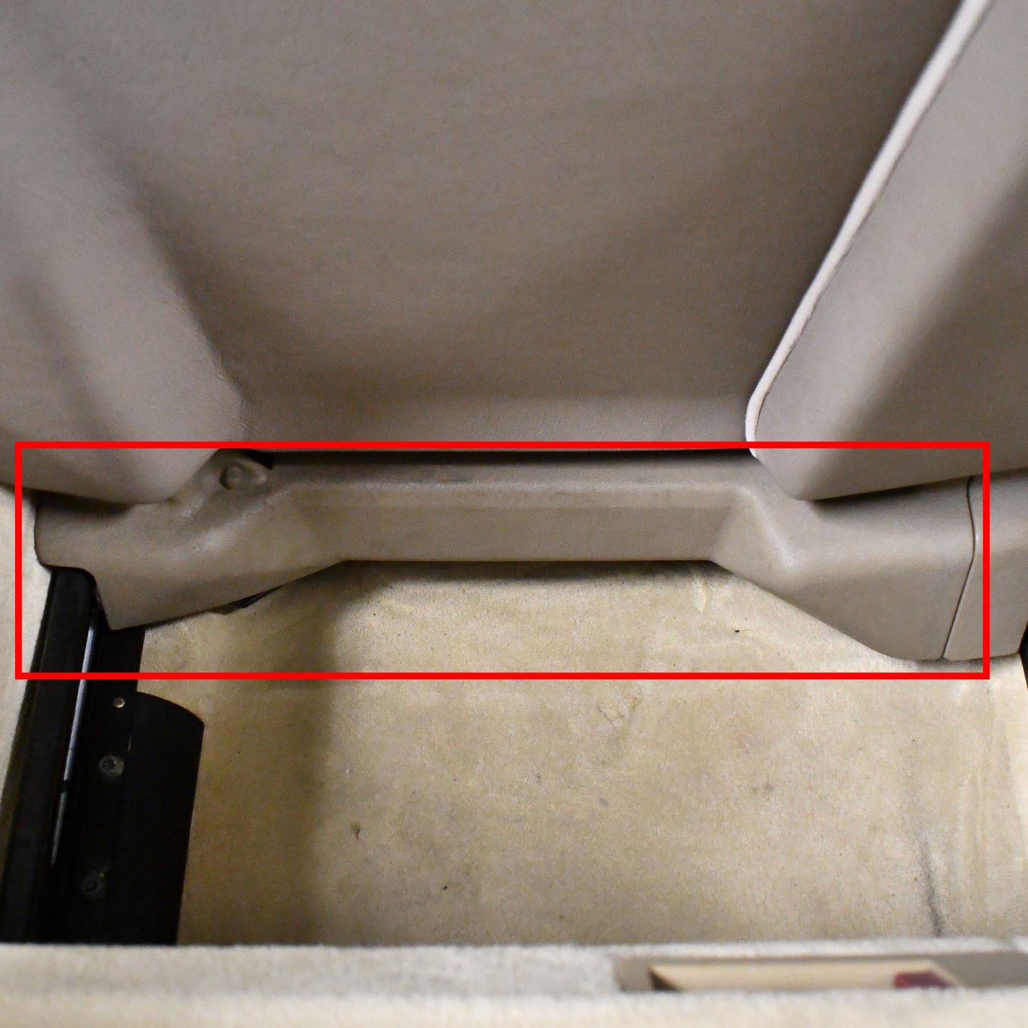 Classic Trim Parts - Rear Bottom Seat Frame Covering (Black/Mushroom) Genuine Mercedes - R129 Models - Mercedes-Benz