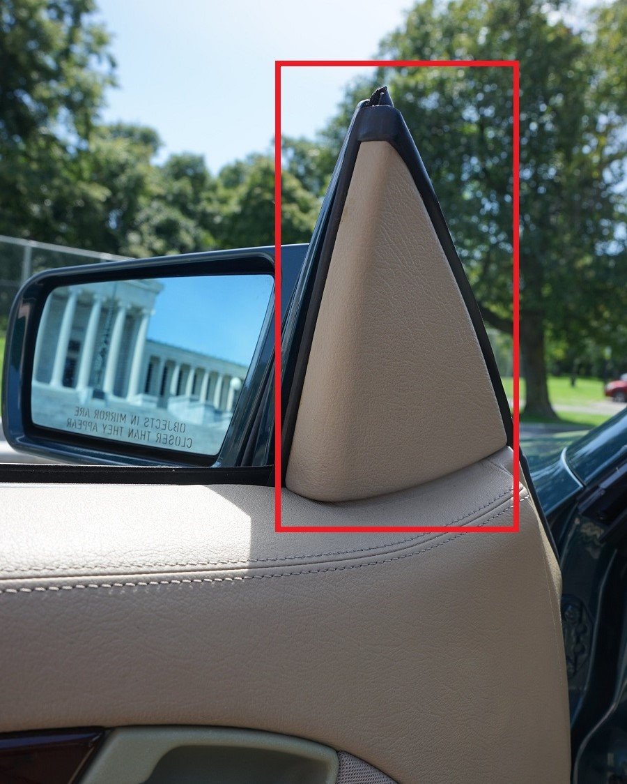 Side View Mirror Trim Piece (Pre-Face Lift Models) Genuine Mercedes - R129 Models - Classic Trim Parts