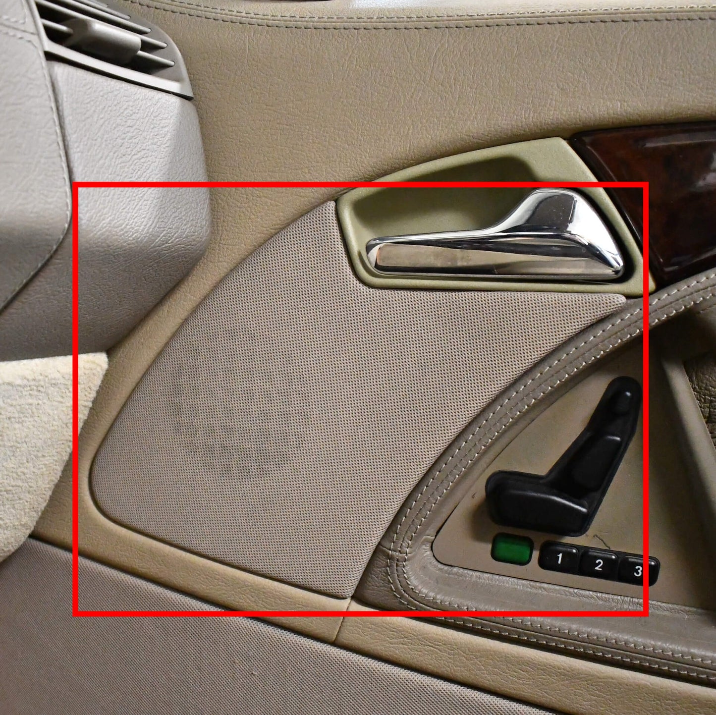 Classic Trim Parts - Speaker Covering (Left/Right) (Mushroom/Shell) Genuine Mercedes - R129 Models - Mercedes-Benz