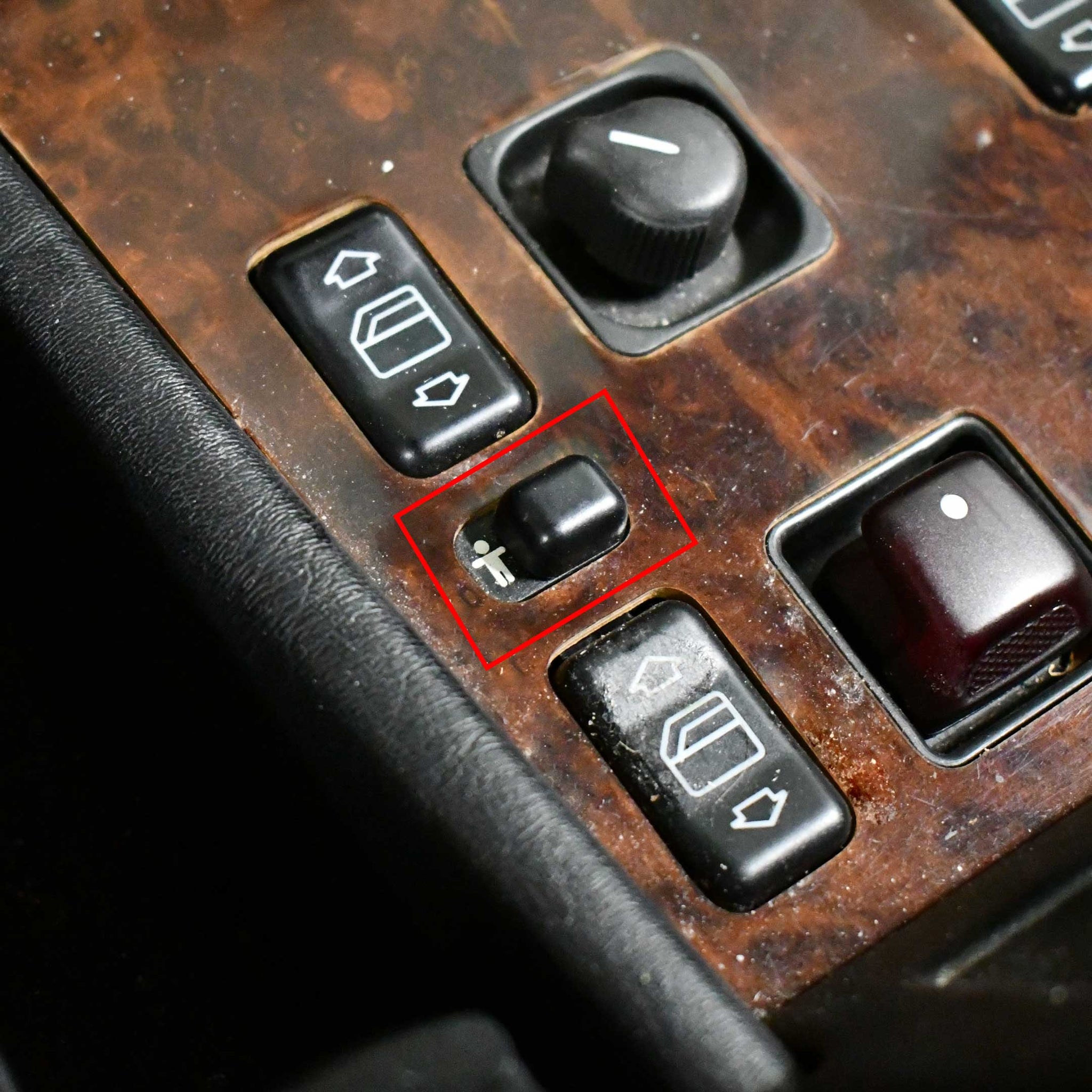 Power Window Safety Lockout Switch Genuine Mercedes A124 Models Classic Trim Parts