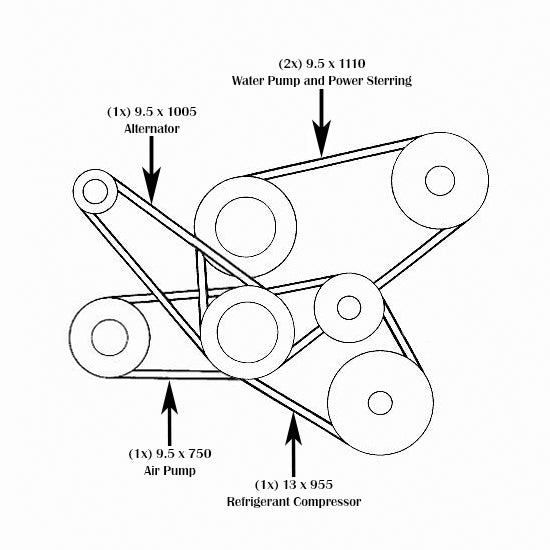 Fan Belt Refresh Kit Genuine Mercedes