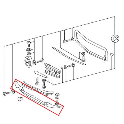 Front Grille Spoiler Trim Piece Genuine Mercedes