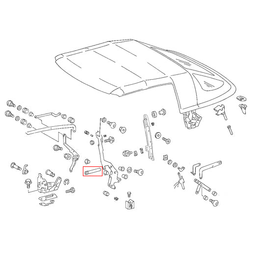 Fabric Retaining Rail to Folding Top Pillar Bolt Genuine Mercedes 1299911901