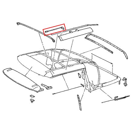 Folding Top Frame Guide Bracket Genuine Mercedes