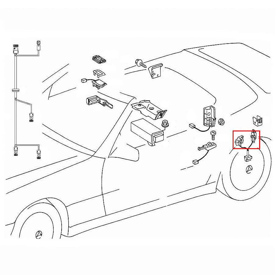 Folding Top Lock Switch (Central Right) Genuine Mercedes