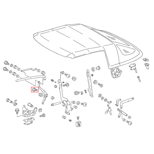 Guide Screw Folding Top to Pillar Genuine Mercedes 1299840129