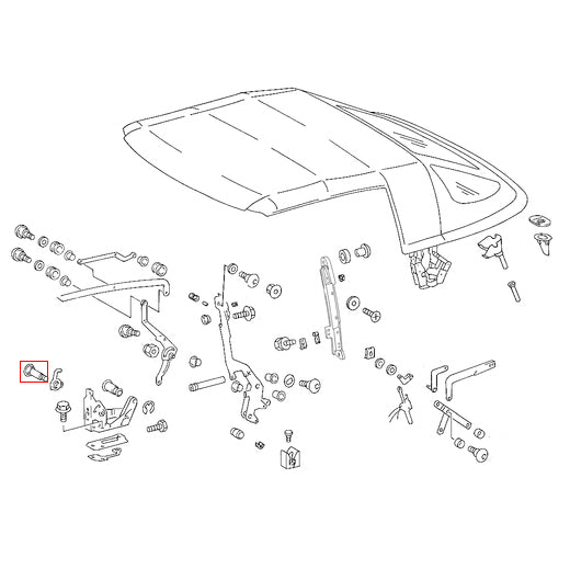 Pillar to Folding Top Support Screw Genuine Mercedes 1299900404