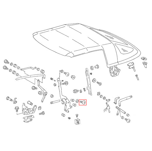 Screw Main Guide to Pillar Genuine Mercedes 1299900210