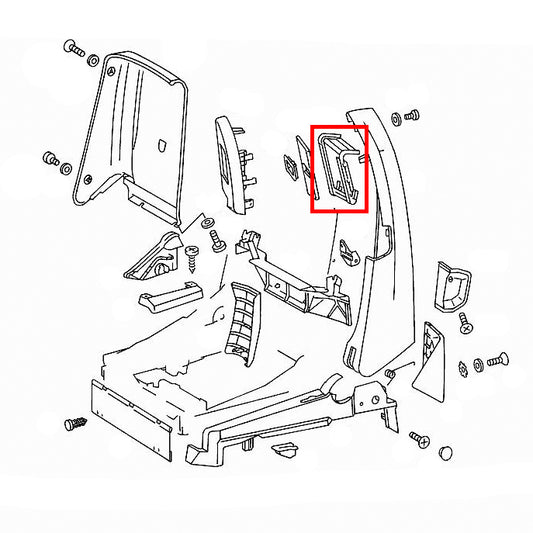 Seat Belt Retractor Guide Frame Genuine Mercedes