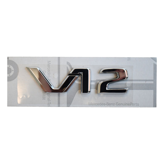 V12 Engine Designation Badge Genuine Mercedes