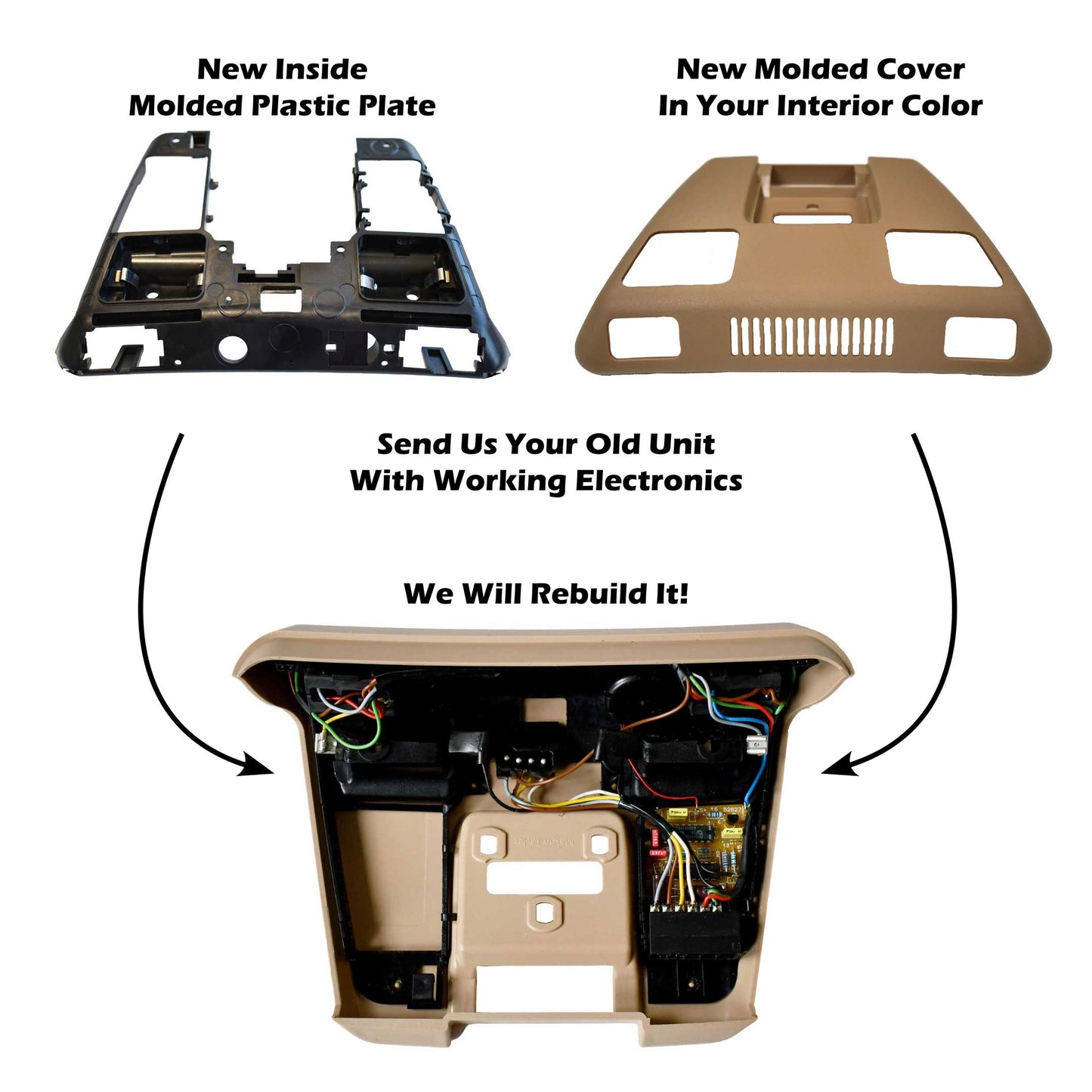 Classic Trim Parts - Mercedes R129 SL Dome Light Console Refurbishment