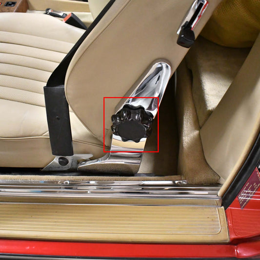 Classic Trim Parts - Mercedes R107 380 560 SL - Vintage Front Seat Handwheel Seat Adjustment Knob Location
