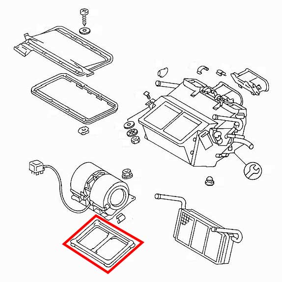 Classic Trim Parts - Blower Motor Case Seal Genuine Mercedes - R107 Models - Mercedes-Benz