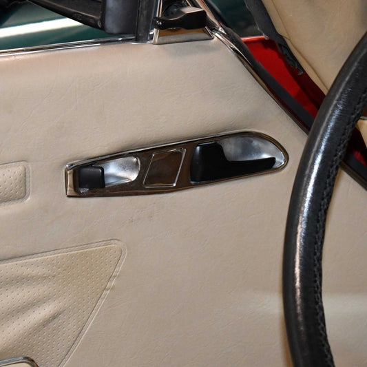 Classic Trim Parts - Interior Chrome Door Handle Trim Genuine Mercedes- R107 Models - Mercedes-Benz